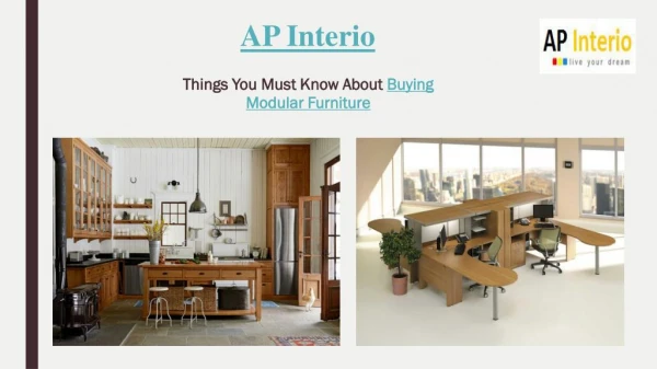 Buy Modular Furniture Online in Pune – AP Interio