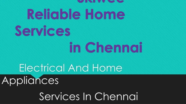 Electrical services in chennai