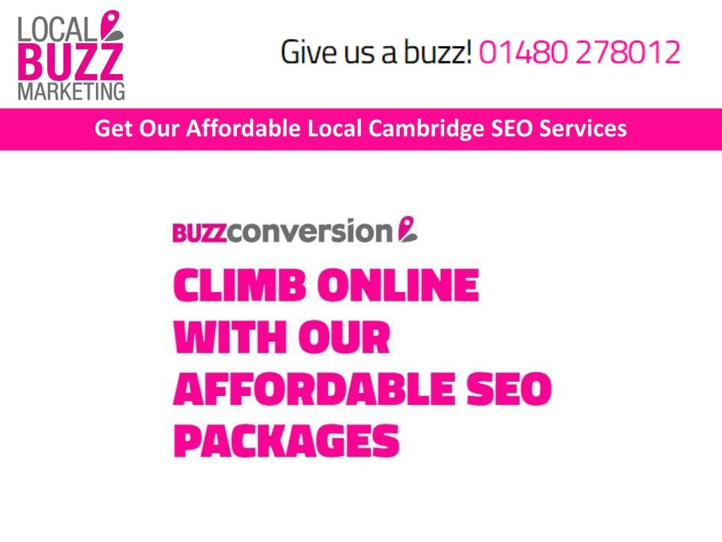 get our affordable local cambridge seo services
