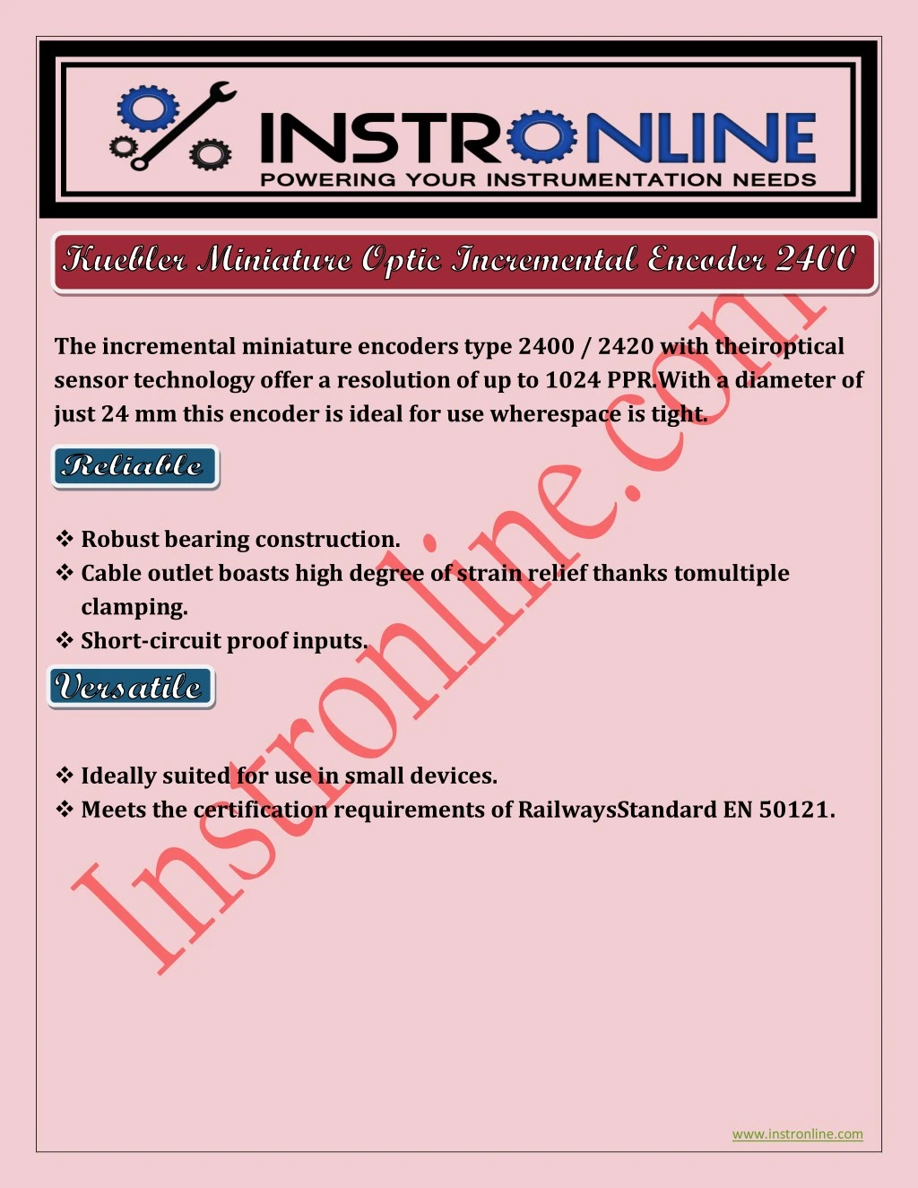 the incremental miniature encoders type 2400 2420