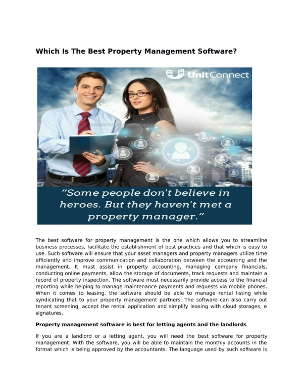 Which is the best property management software?
