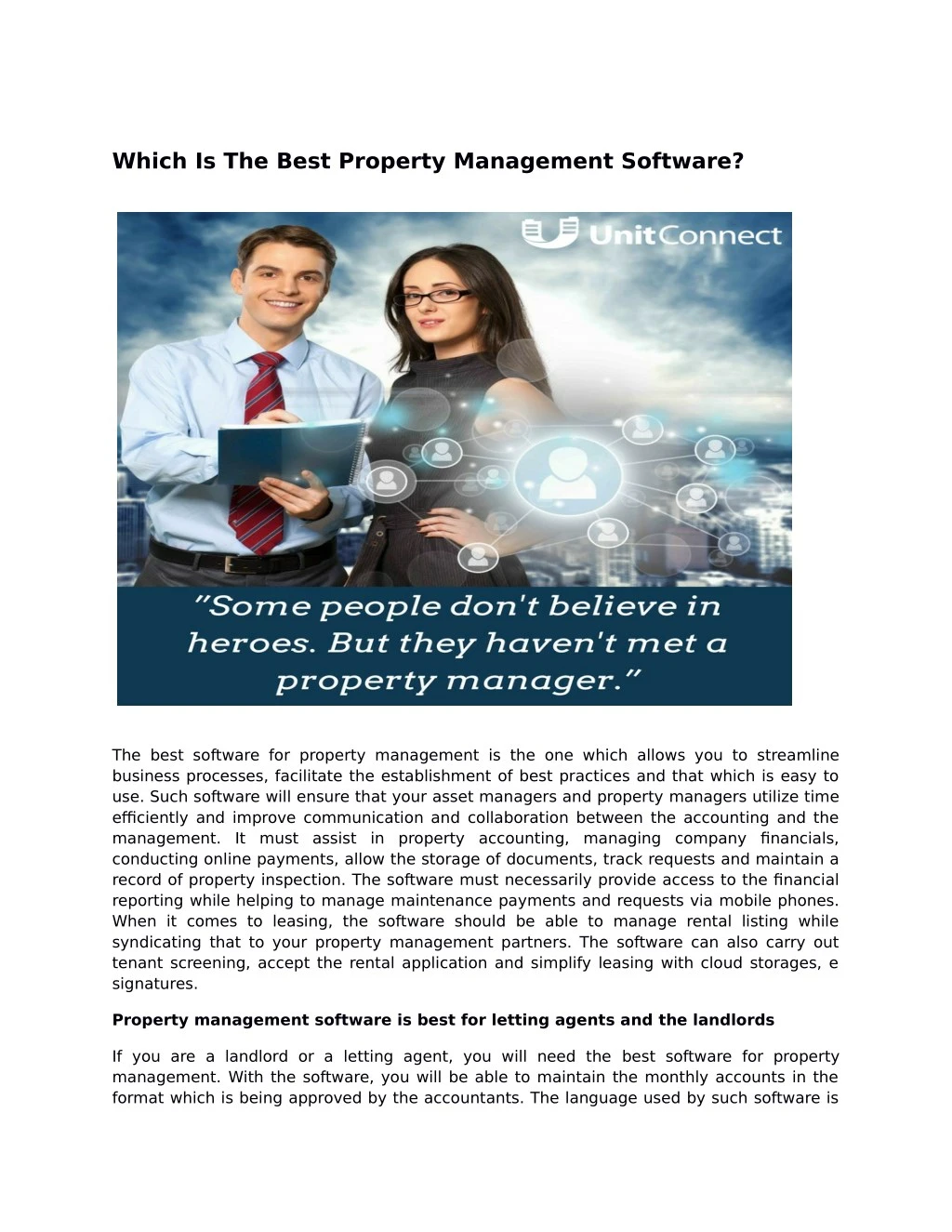 which is the best property management software
