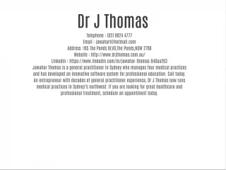 Dr J Thomas