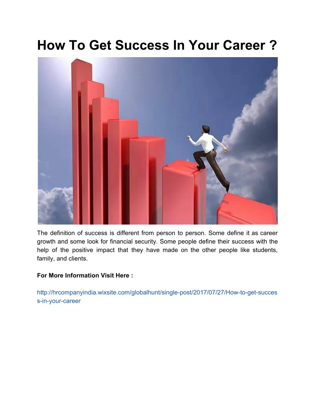 how to get success in your career