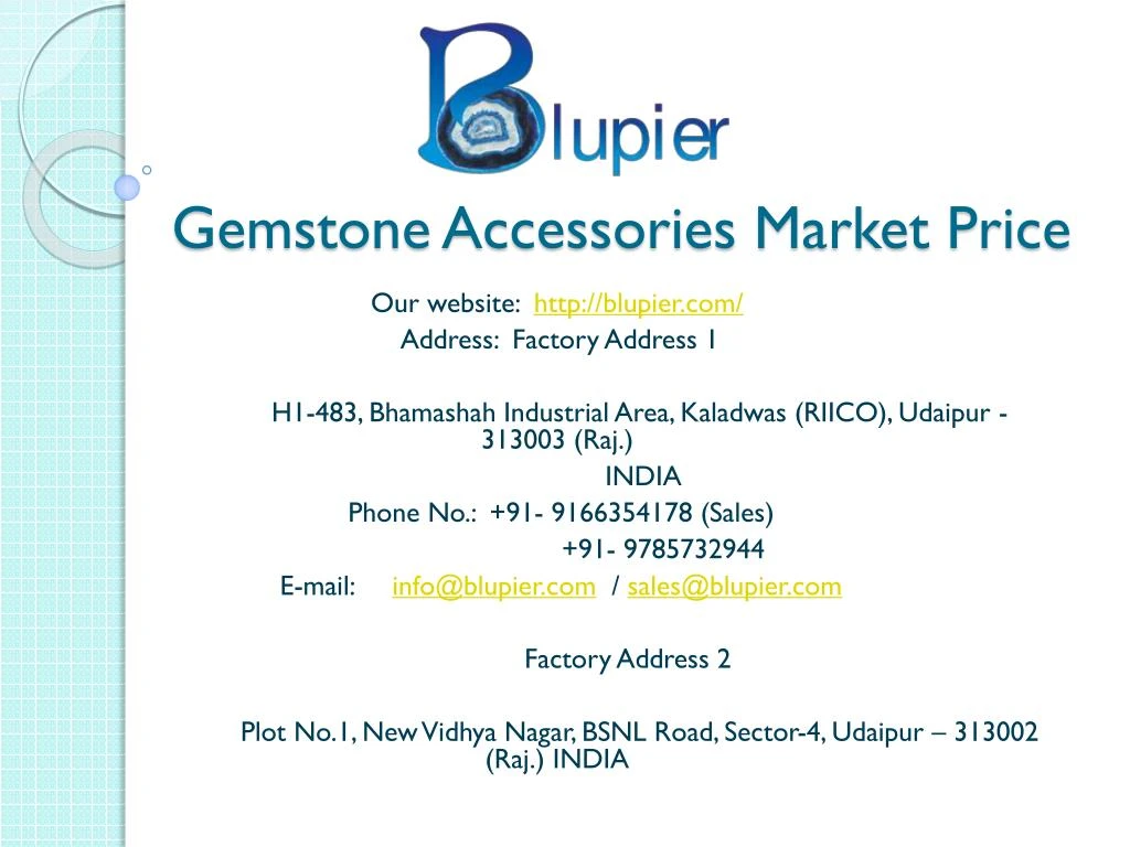 gemstone accessories market price