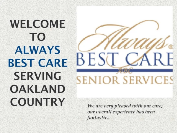 Always Best Care Serving Oakland Country