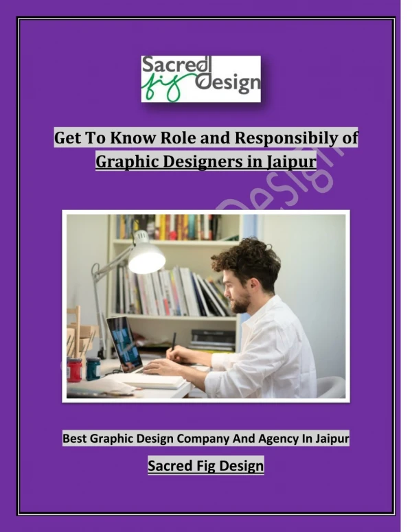 Get To Know Role and Responsibily of Graphic Designers in Jaipur