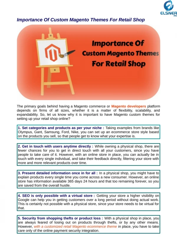 Significance Of Custom Magento Themes For Retail Shop