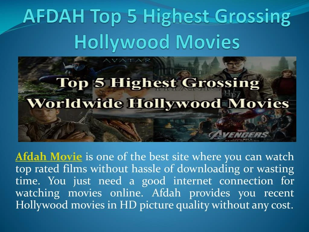 afdah top 5 highest grossing hollywood movies