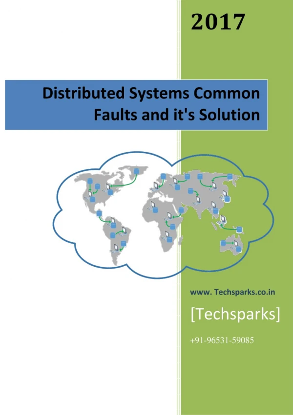 Distributed systems faults and it's solution
