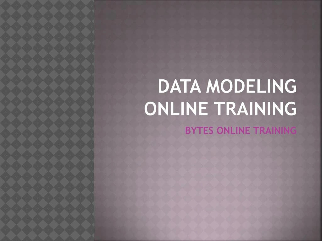data modeling online training