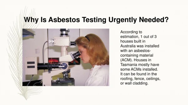 Asbestos Testing Launceston