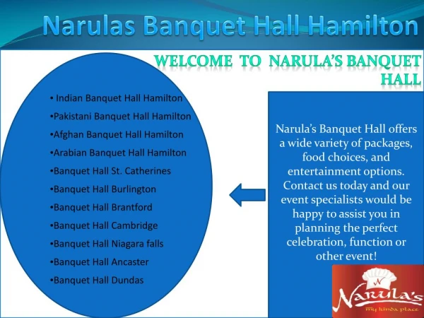 Narulas Banquet Hall Hamilton