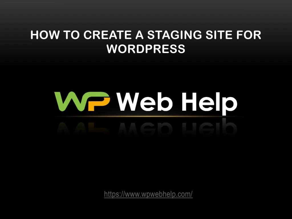 how to create a staging site for wordpress