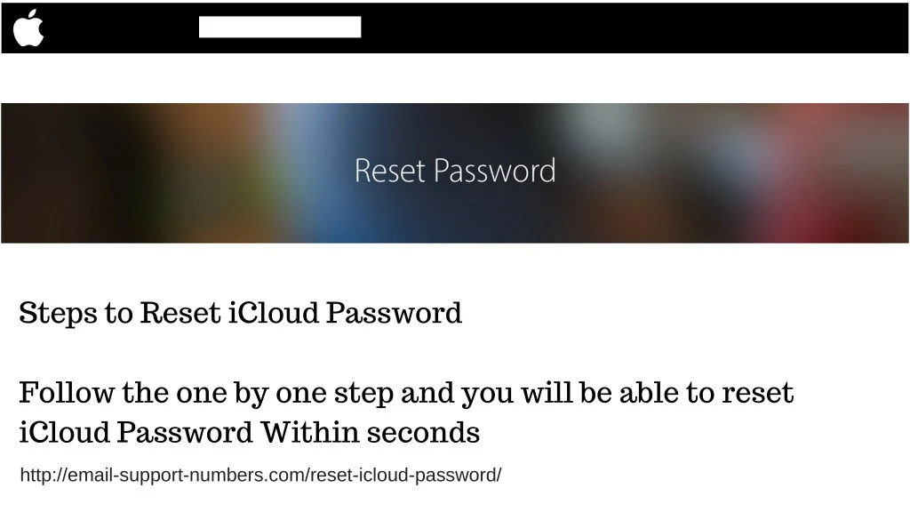 steps to reset icloud password