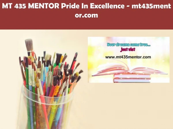 MT 435 MENTOR Pride In Excellence /mt435mentor.com
