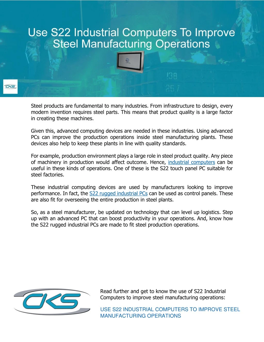 steel products are fundamental to many industries