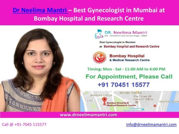 Dr Neelima Mantri – Best Gynecologist in Mumbai at Bombay Hospital and Research Centre
