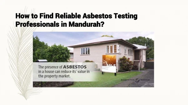 Asbestos Testing Mandurah