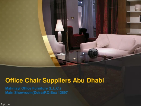 Best Office Chair Suppliers Abu Dhabi