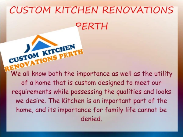 Custom Kitchen Renovations Perth