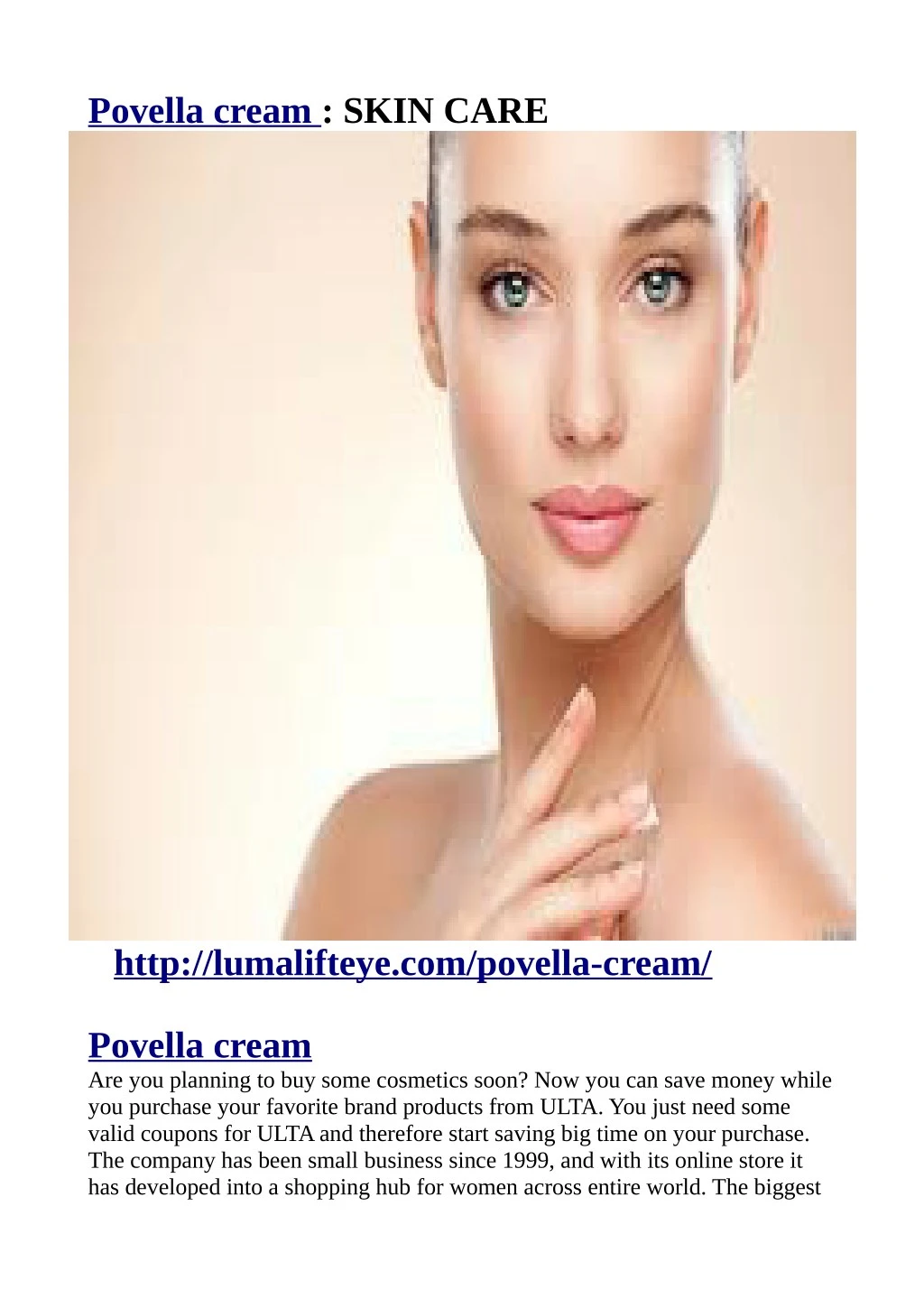 povella cream skin care