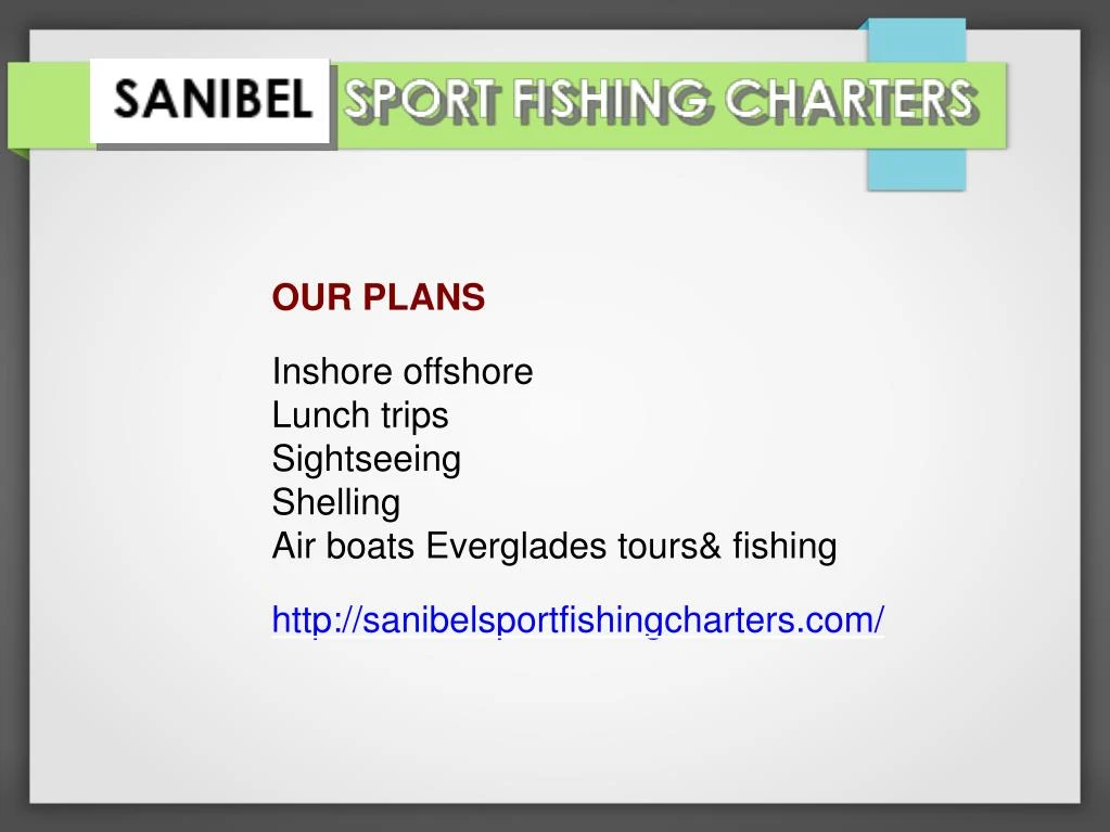 our plans inshore offshore lunch trips