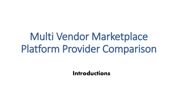 Top Best Multi Vendor Marketplace Platform Provider Comparison