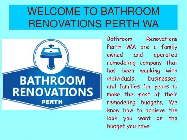 Bathroom Renovations Perth WA