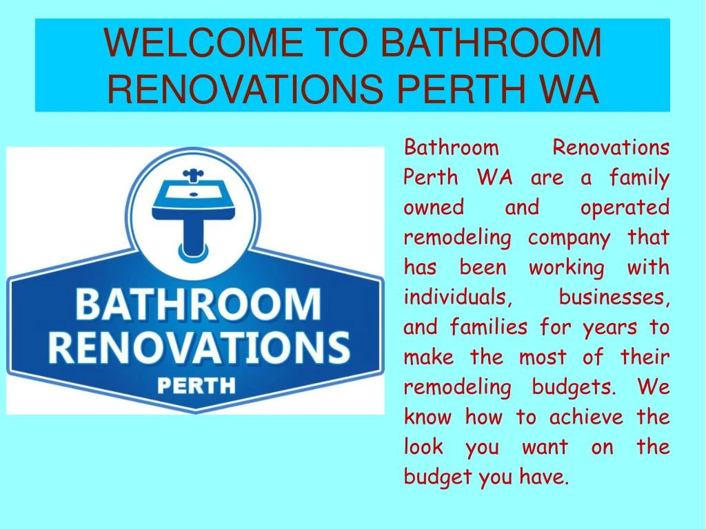 welcome to bathroom renovations perth wa