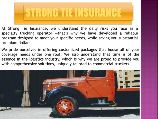 Strong Tie Insurance Inc Downey