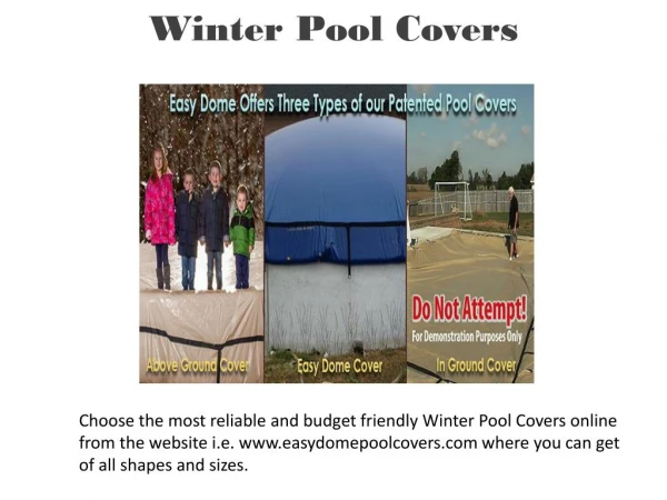 Above Ground Winter Cover
