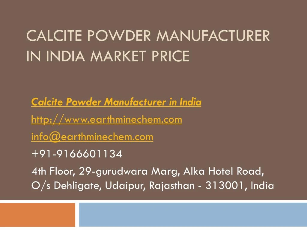 calcite powder manufacturer in india market price