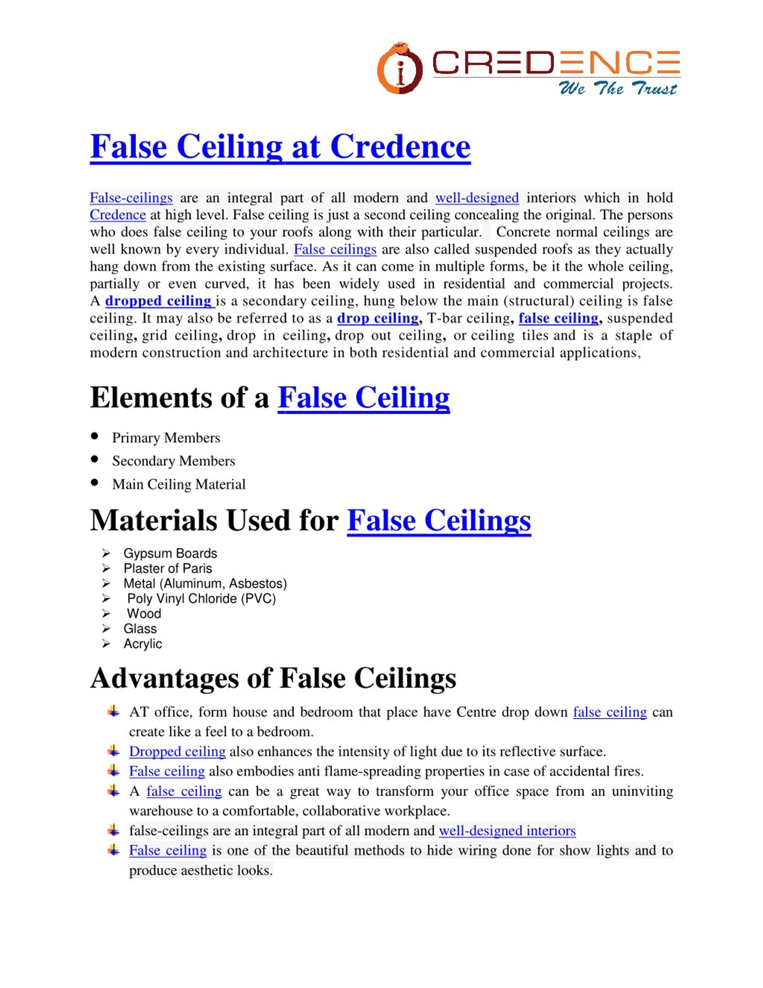 PPT - False Ceiling at Credence PowerPoint Presentation, free download ...