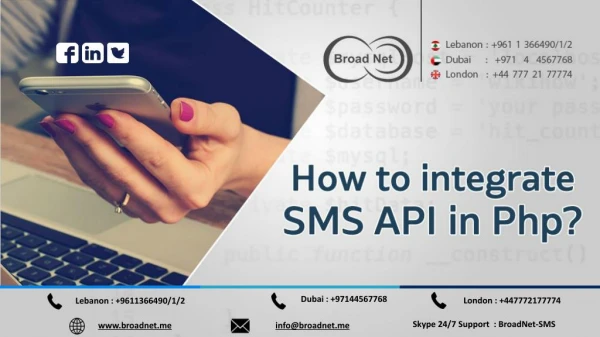 How to integrate SMS API in Php