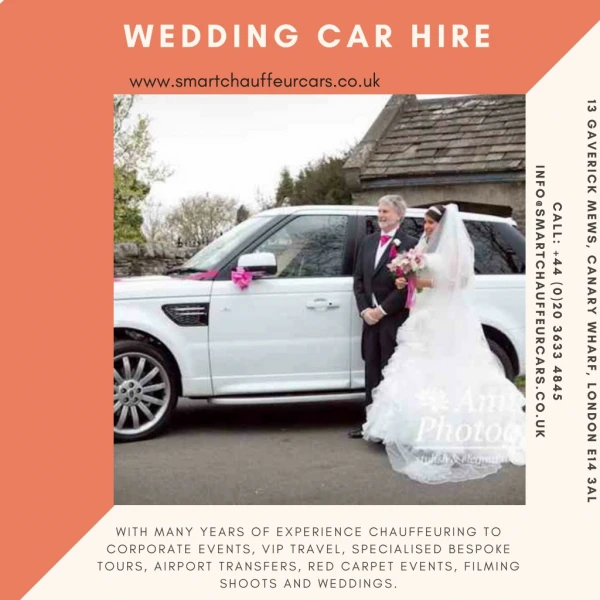 Wedding Chauffeur car hire London