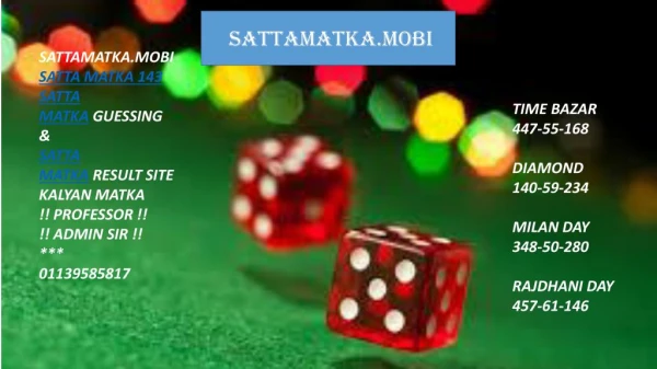 Best Online Satta Gaming Platform is Sattamatka.Mobi