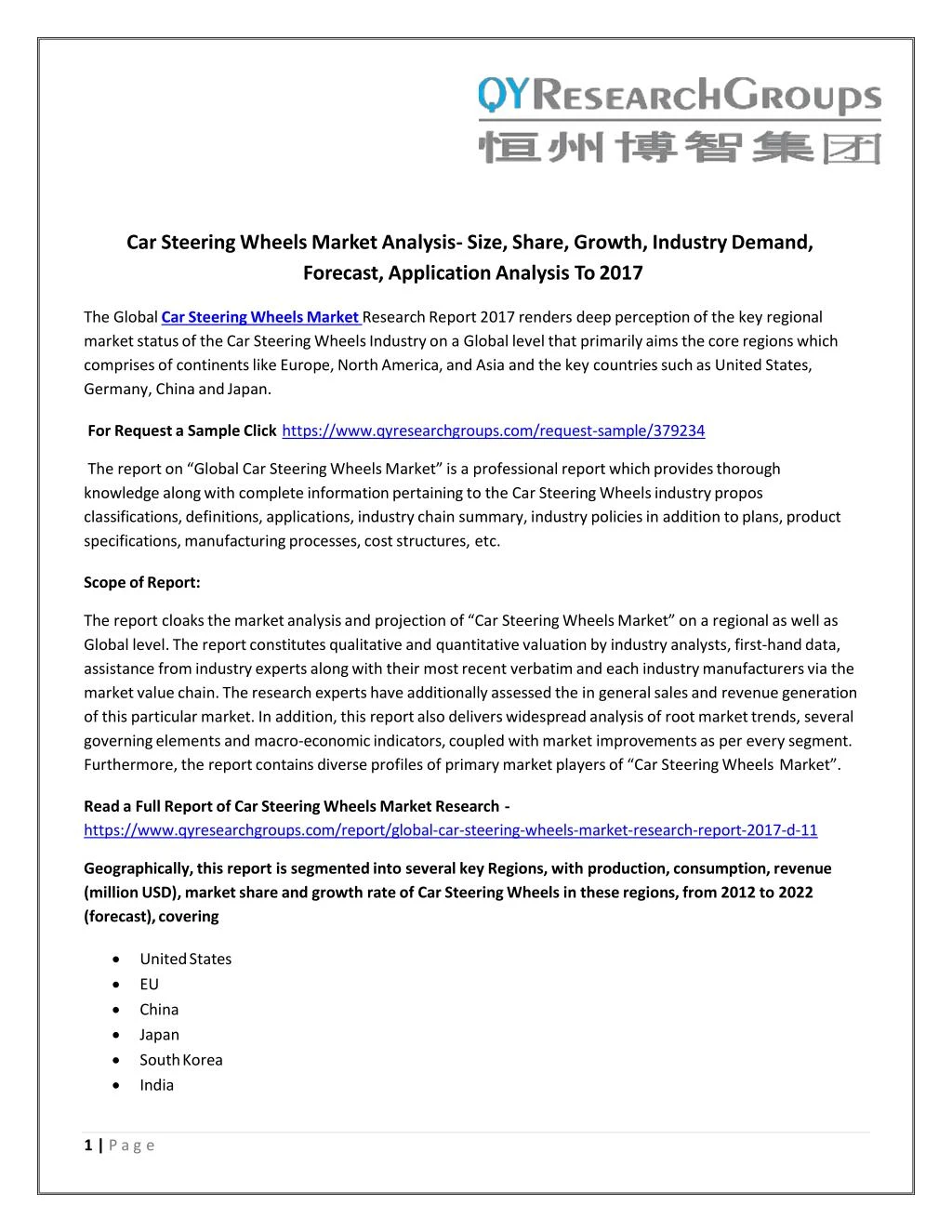 car steering wheels market analysis size share