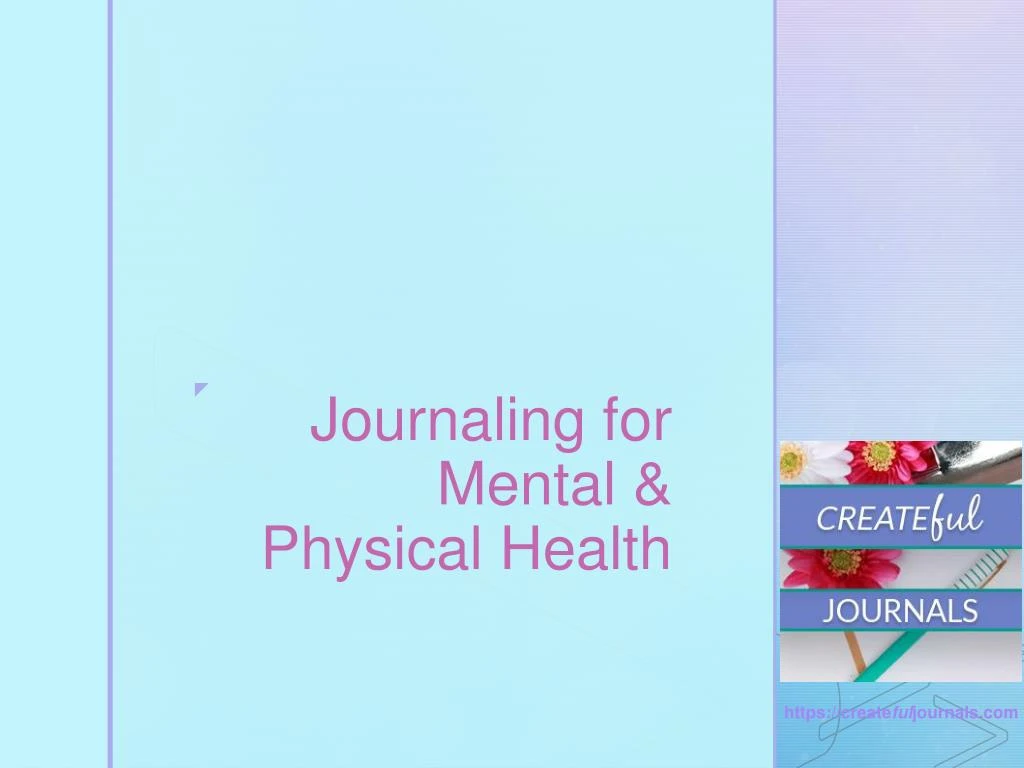 journaling for mental physical health