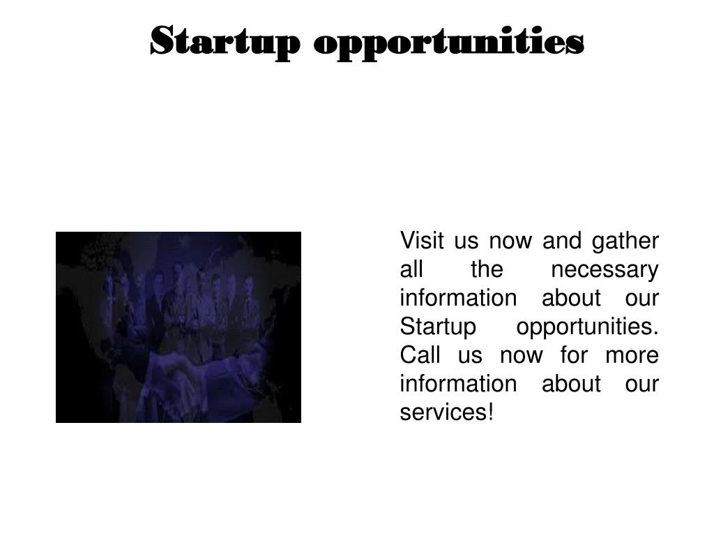 startup opportunities