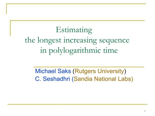 Estimating the longest increasing sequence in polylogarithmic time