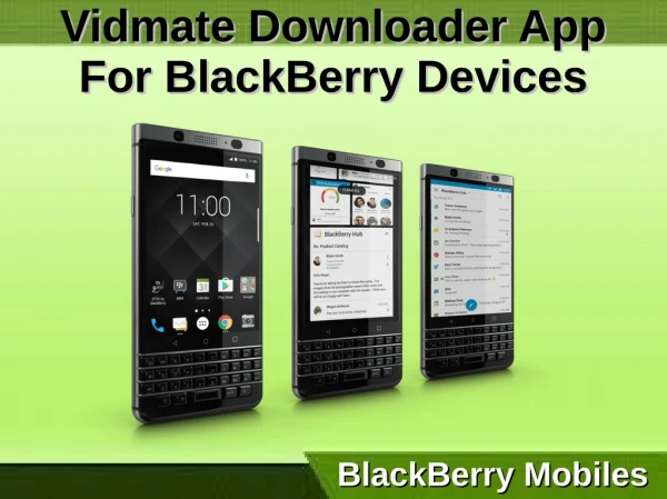 Vidmate Downloader App For BlackBerry Devices