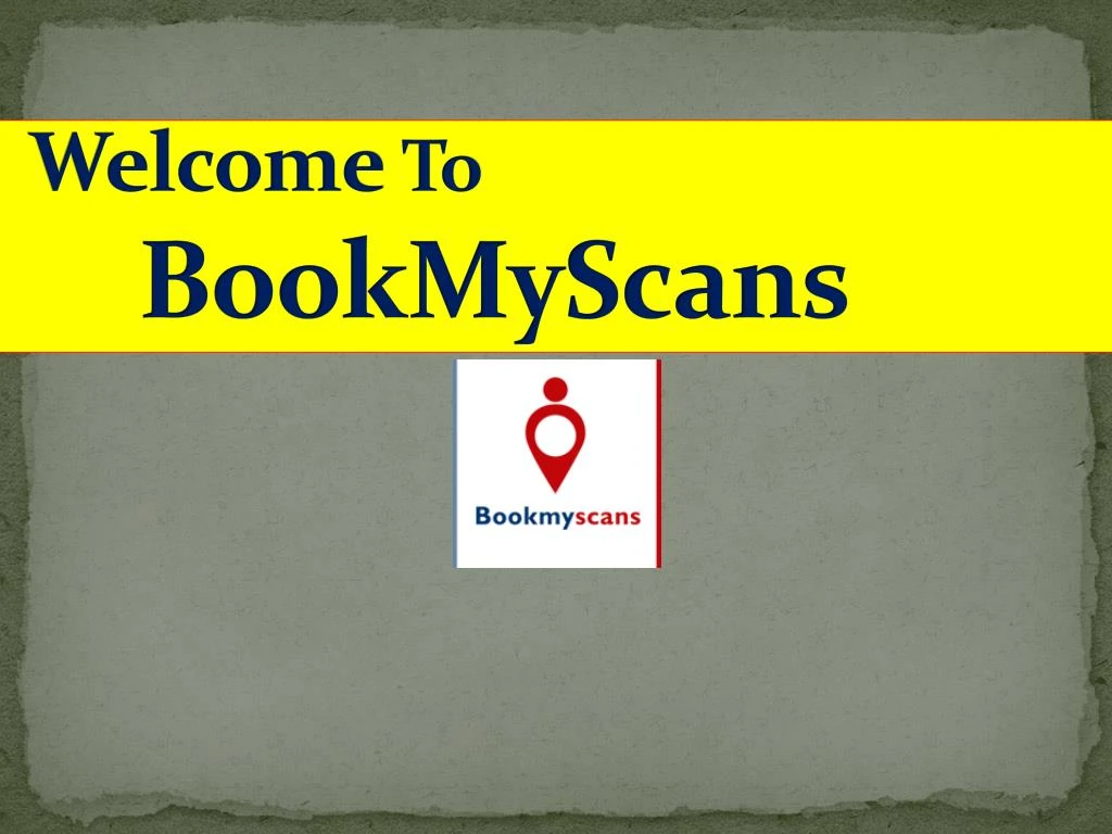 welcome to bookmyscans
