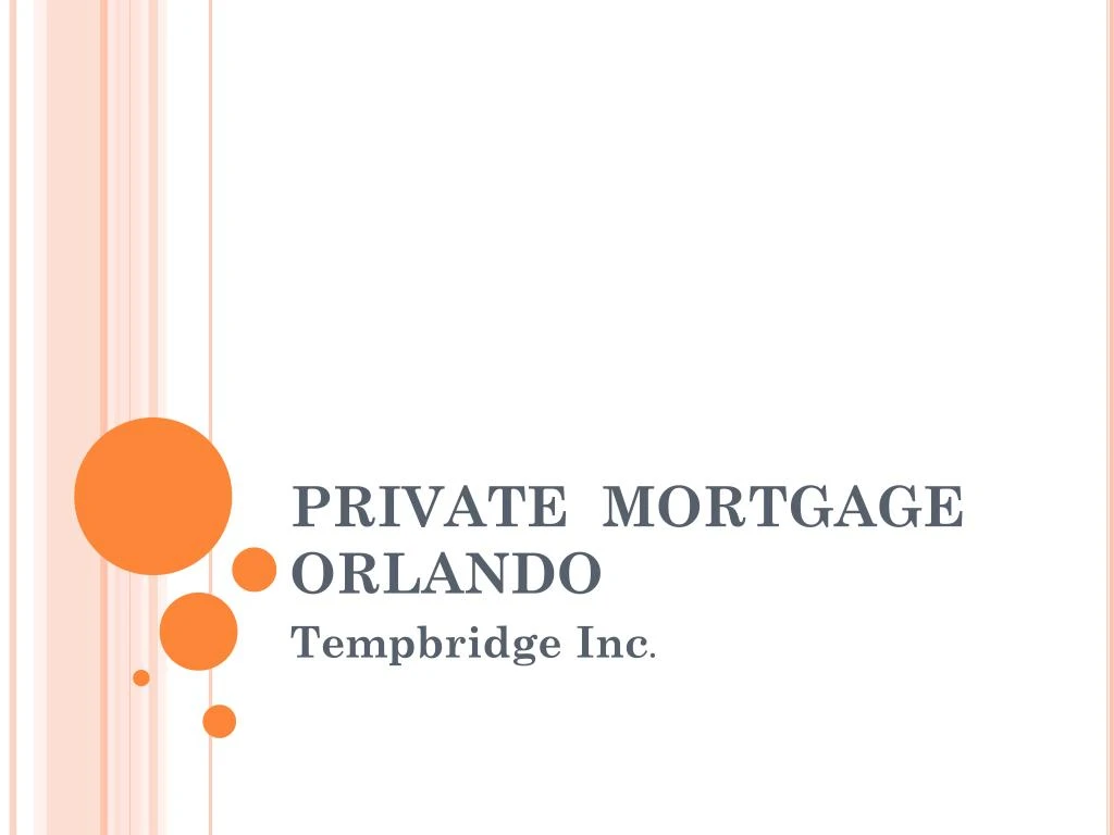 private mortgage orlando