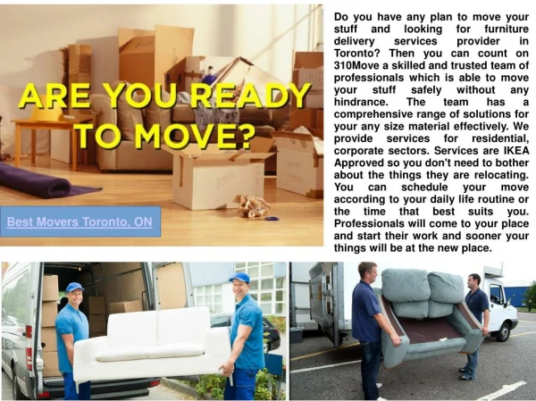 Furniture Movers Toronto -310Move