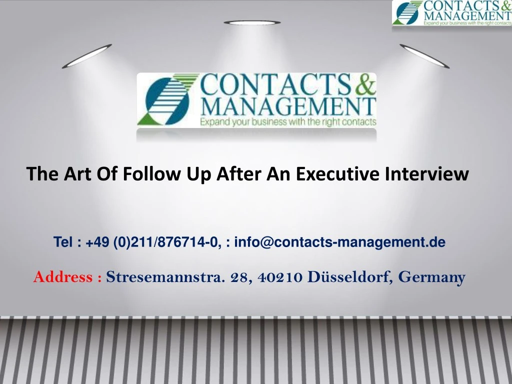 the art of follow up after an executive interview