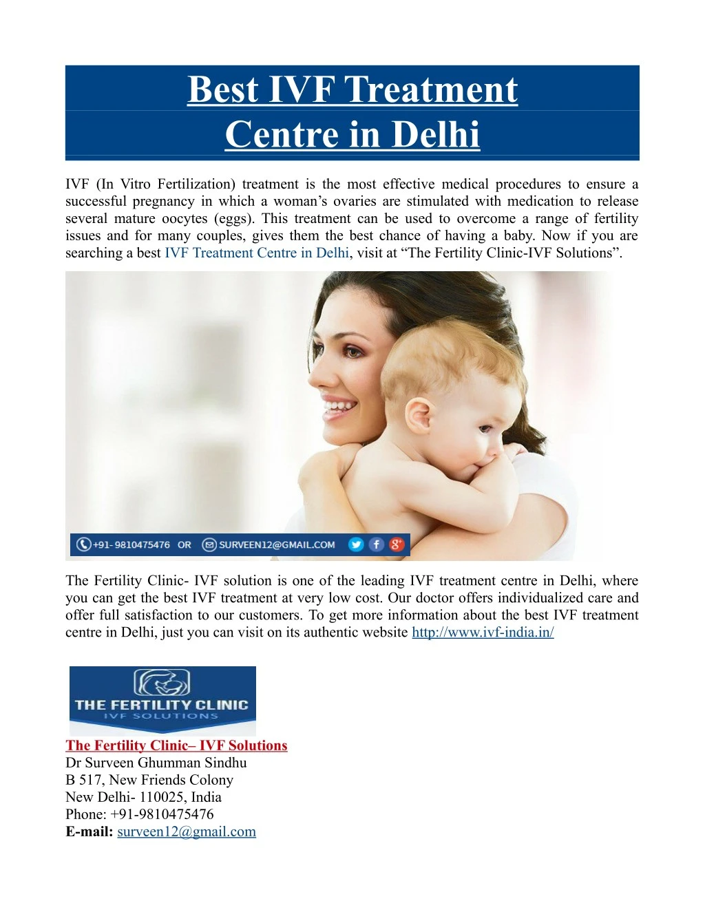 best ivf treatment centre in delhi