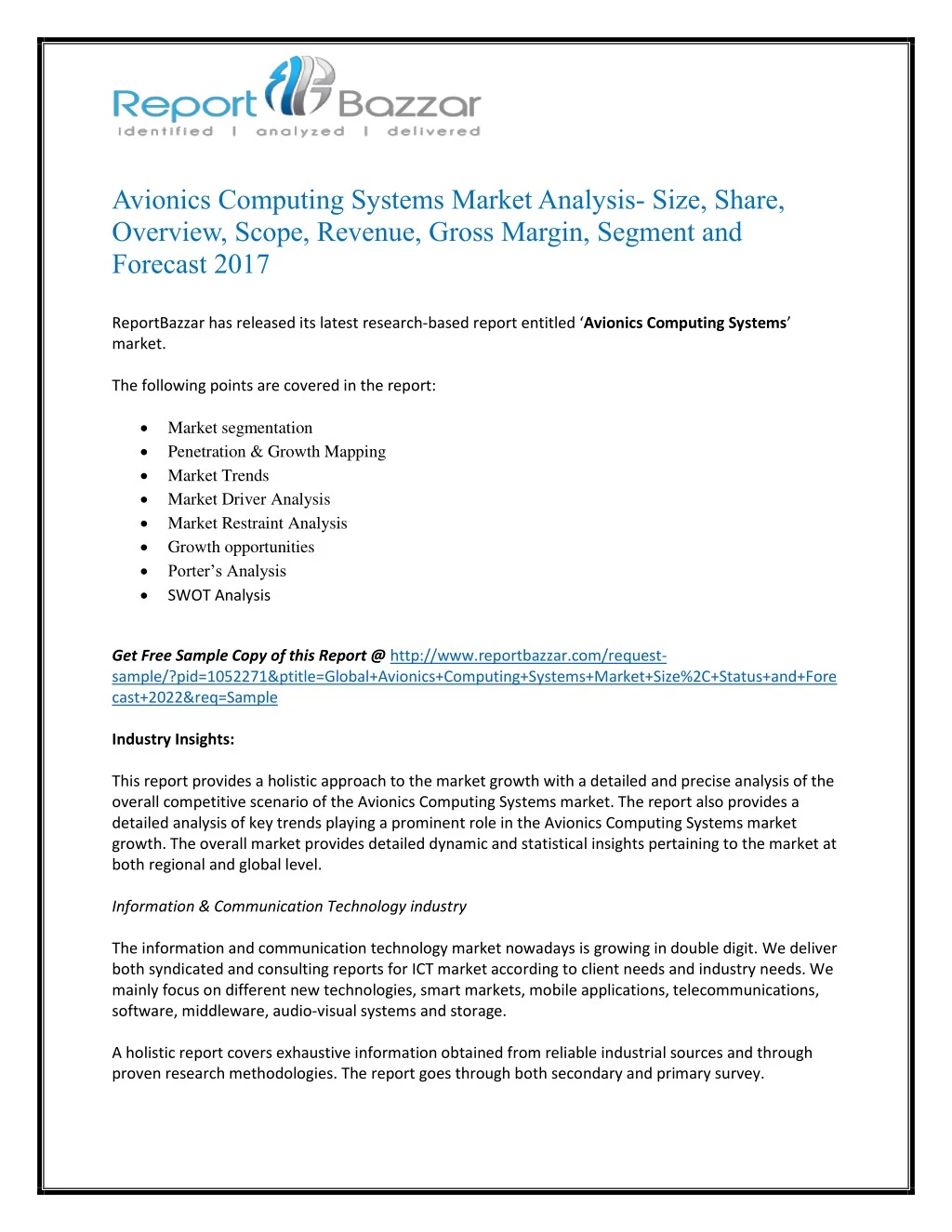 avionics computing systems market analysis size