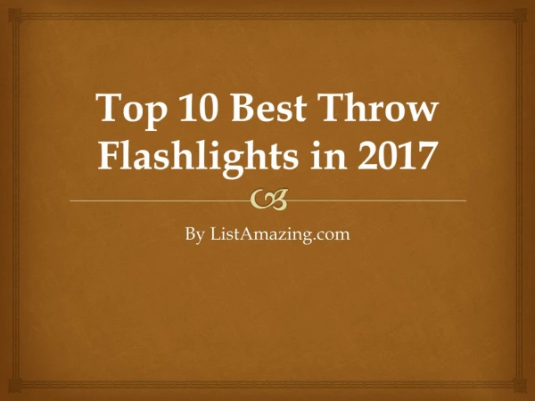 Top 10 Best Throw Flash Light in 2017