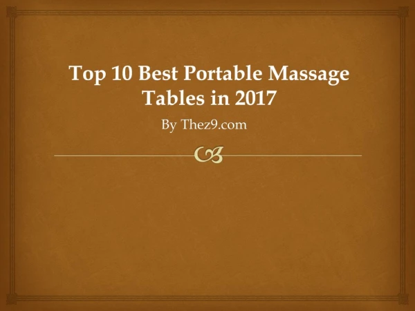 Top 10 Best Portable Massage Table in 2017